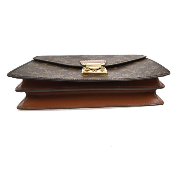 LOUIS VUITTON Concorde Hand Bag Monogram Leather Brown France M51190 70TA038 - Picture 7 of 16